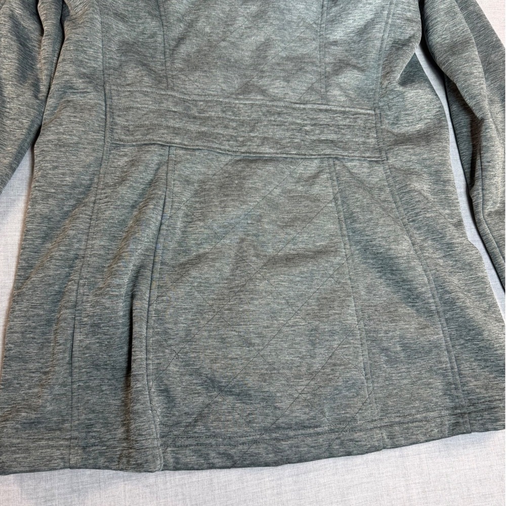 The North Face Womens Gray Quilted Full Zip Fleece Jacket Osito Lined Large - Picture 5 of 10